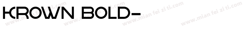 krown bold字体转换